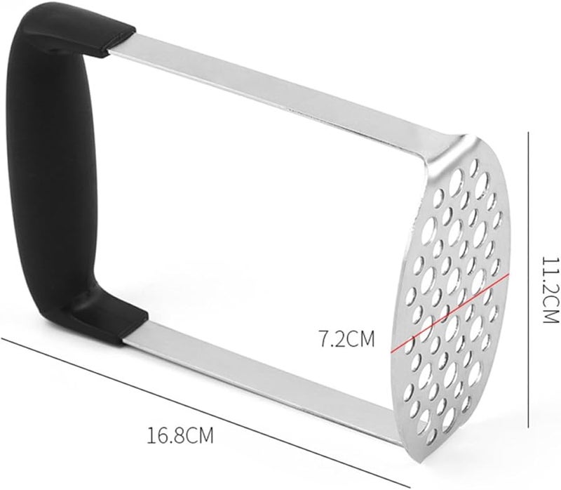 Stainless Steel Manual Potato Crusher Handheld Food Masher for Vegetables Fruit - Image 3